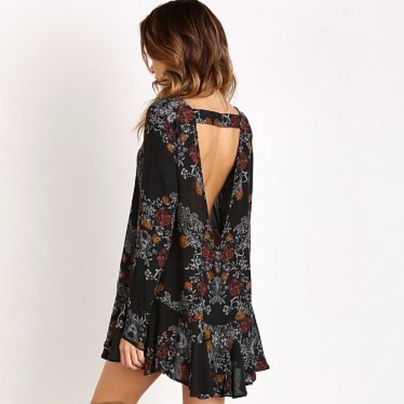 Free People 'Smooth Talker' Open-Back Floral Pattern Dress - Picture 7 of 7